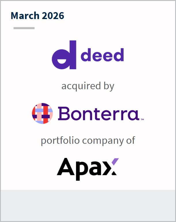 March 2026 Deed acquired by Bonterra portfolio company of Apax